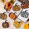 8 Pcs Fall Pumpkin Rhinestones Art Painting Coasters with Holder 8 Style Cute Pumpkin Non Slip Acrylic Round Cup Coaster Art Supplies for Beginners Adults Autumn DIY Rhinestones Painting Kit